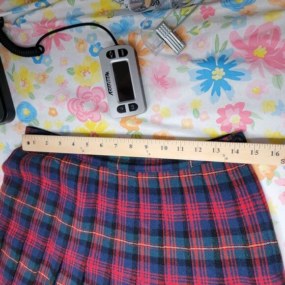 Pendleton Pleated Wool Size Current M/14P Vintage Authentic MacLennan Tartan Red - Picture 14 of 17